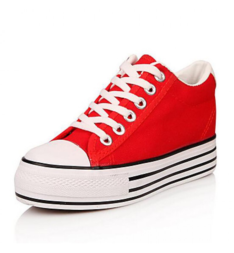 Women's Shoes Preppy Style Canvas Platform Comfort / Round Toe Fashion Sneakers Outdoor / Athletic / Casual