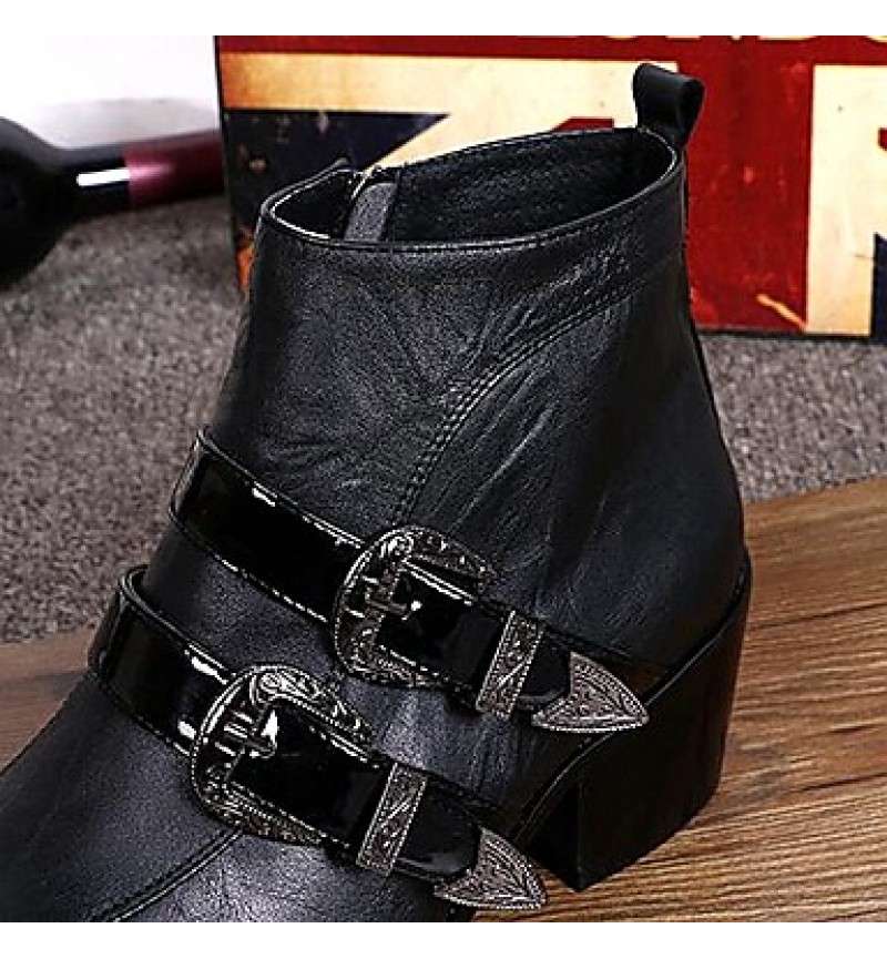 Shoes   Limited Edition Pure Handmade Outdoor / Party  Evening Leather Fashion Boots Black  