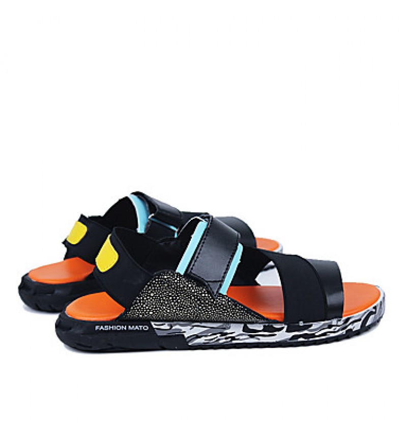 Men's Shoes Outdoor / Office & Career / Work & Duty / Athletic / Casual Synthetic Sandals Black  