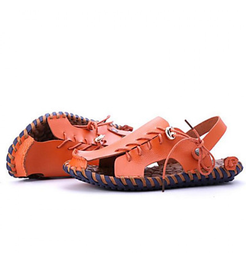 Men's Shoes Outdoor / Office & Career / Athletic / Dress / Casual Nappa Leather Sandals Black / Brown / White  