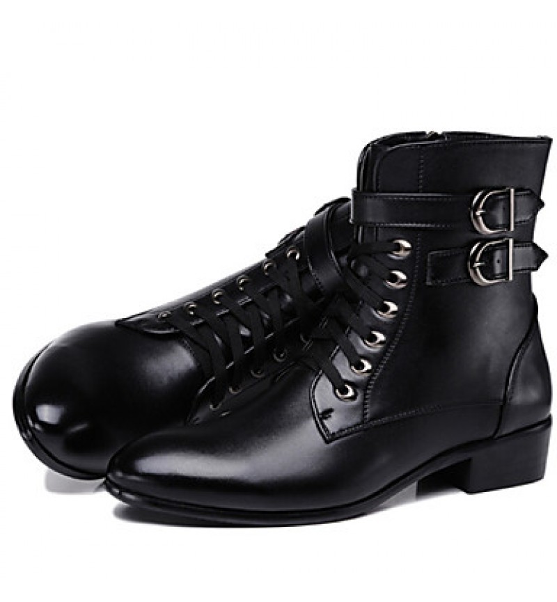 Shoes Office  Career / Party  Evening / Casual Synthetic Boots Black  