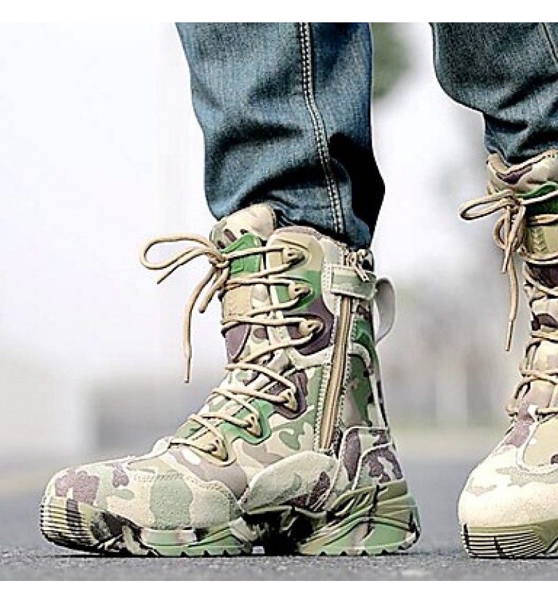 Shoes   2016 Hot Sale Outdoor/Work Leather/Synthetic Camouflage Color Hard-wearing Combat Boots  