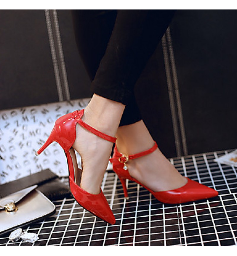 Women's Shoes Stiletto Heel Heels / Pointed Toe / Closed Toe Sandals Dress Pink / Purple / Red / White