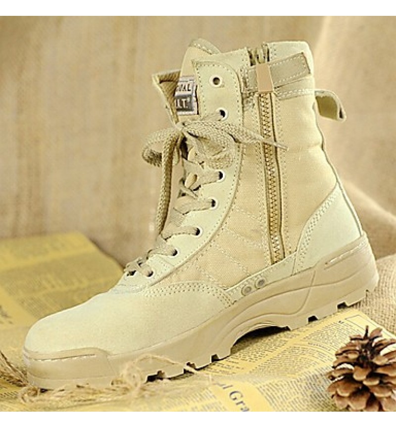 Shoes   2016 Hot Sale Outdoor/Work Leather/Synthetic Hard-wearing Combat Boots Black / Beige  