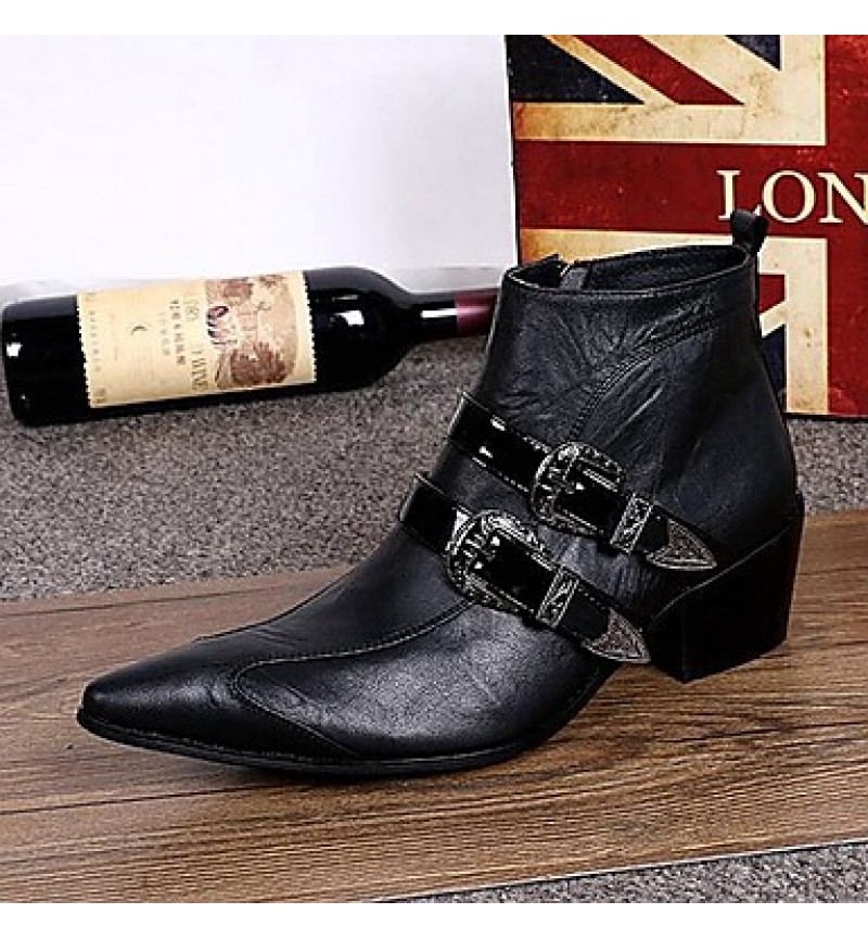 Shoes   Limited Edition Pure Handmade Outdoor / Party  Evening Leather Fashion Boots Black  