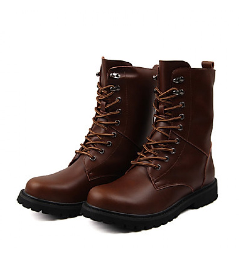 Shoes Outdoor / Athletic / Casual Leather Boots Black / Brown  