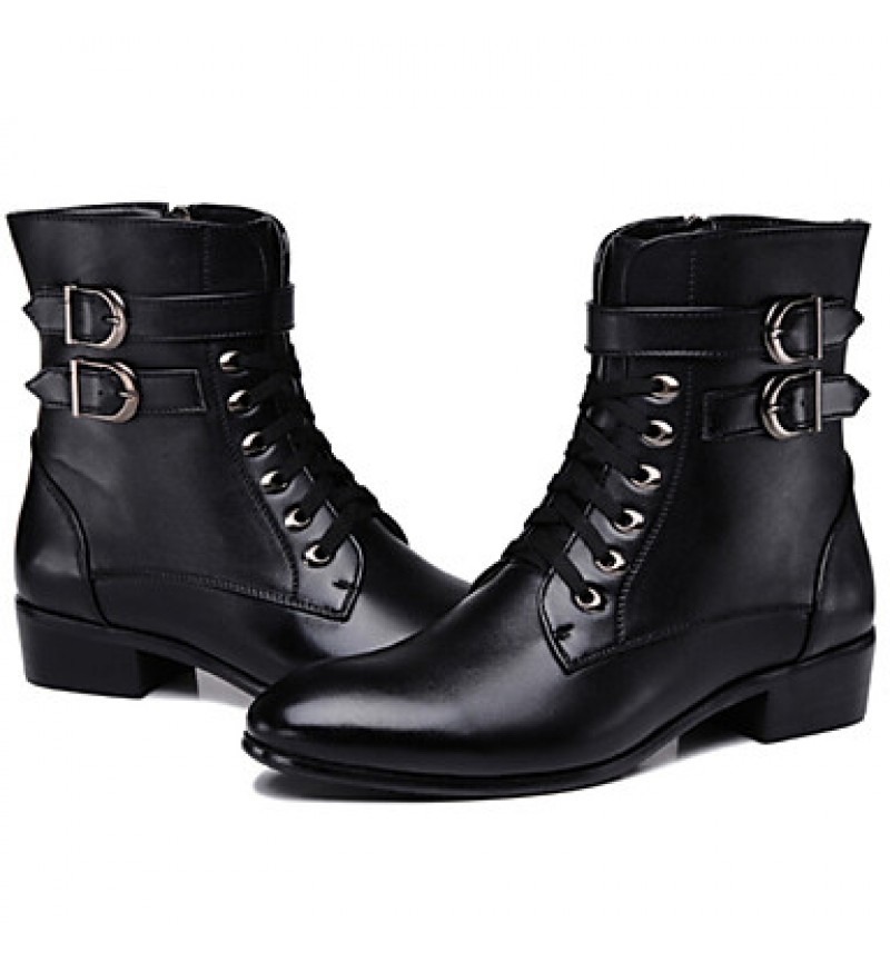 Shoes Office  Career / Party  Evening / Casual Synthetic Boots Black  