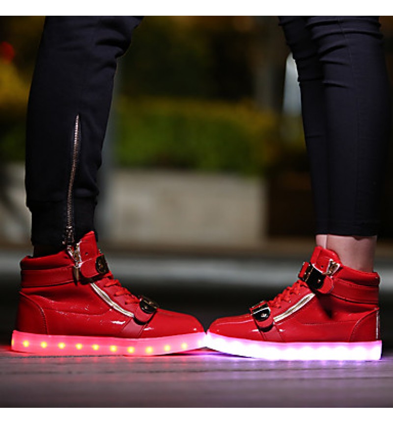 LED Shoes USB Charging Luminous Shoes Women's Casual Shoes Fashion Sneakers Black / Blue / Red / White