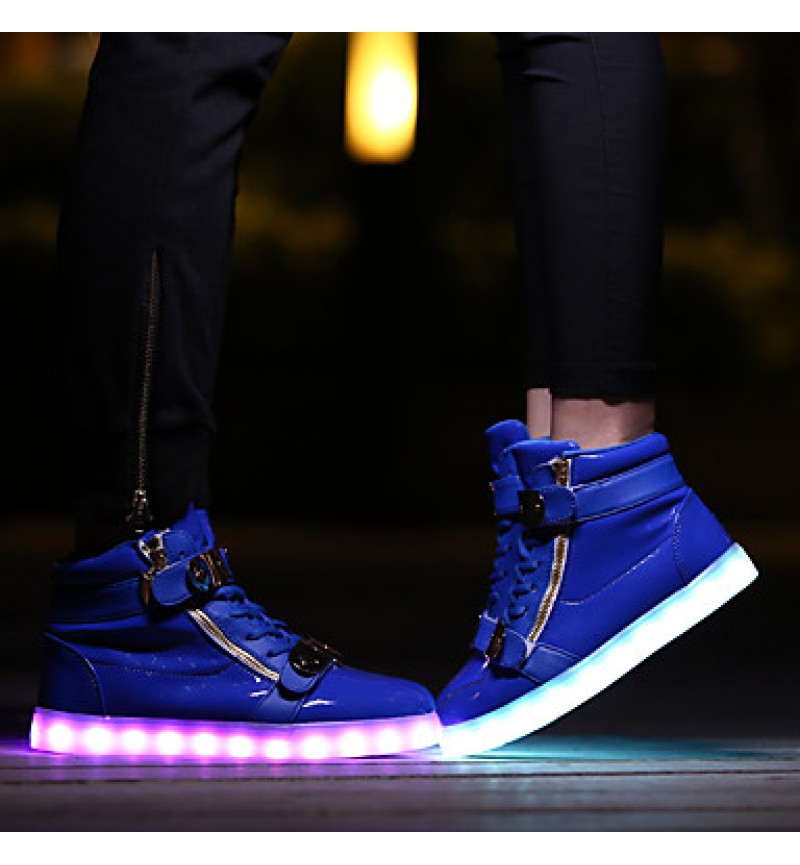 LED Shoes USB Charging Luminous Shoes Women's Casual Shoes Fashion Sneakers Black / Blue / Red / White