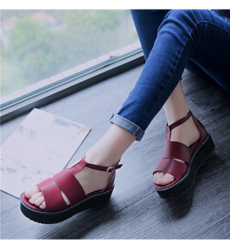 Women's ShoesPlatform Platform / / Creepers Sandals Outdoor / Dress / Casual Black / Red / White