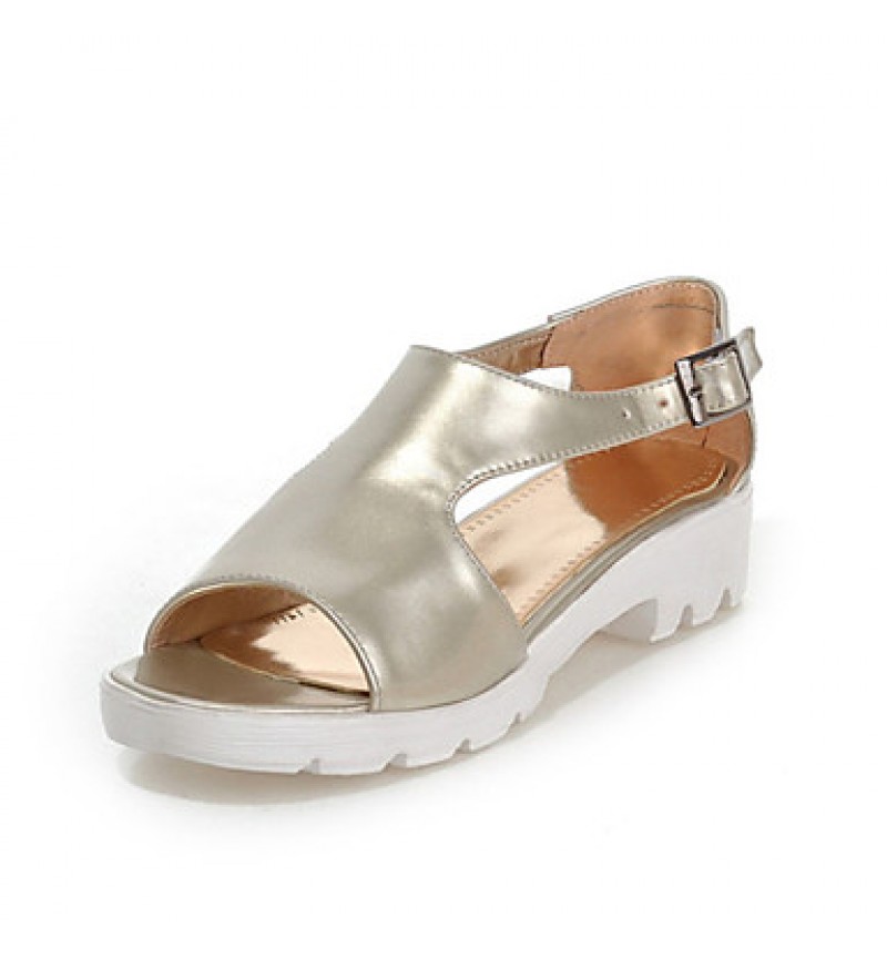 Women's ShoesPlatform Peep Toe / Platform Sandals Outdoor / Dress / Casual Pink / Silver / Gold