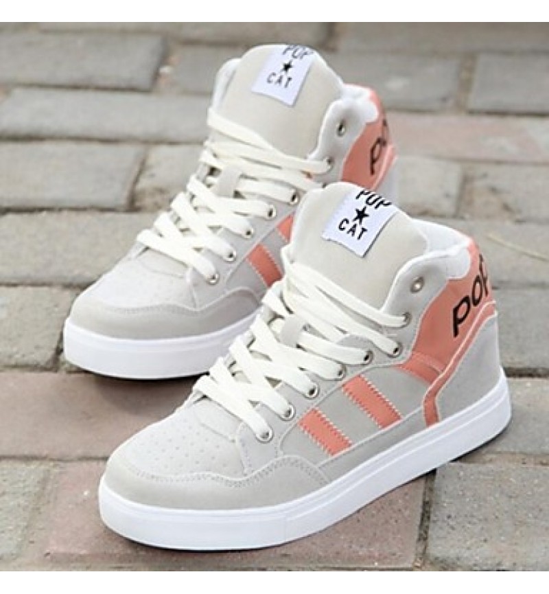 Women's Shoes Color Matching Fashion Leisure Dunk High Flat Heel Comfort Fashion Sneakers Outdoor / Athletic