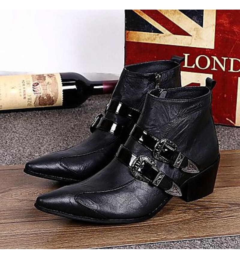 Shoes   Limited Edition Pure Handmade Outdoor / Party  Evening Leather Fashion Boots Black  