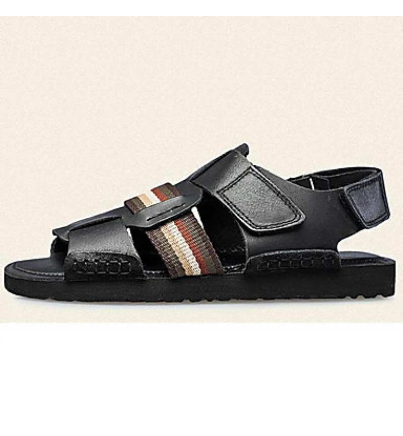 Men's Shoes Outdoor / Office & Career / Athletic / Dress /Casual Nappa Leather Sandals Big Size Black / Brown  