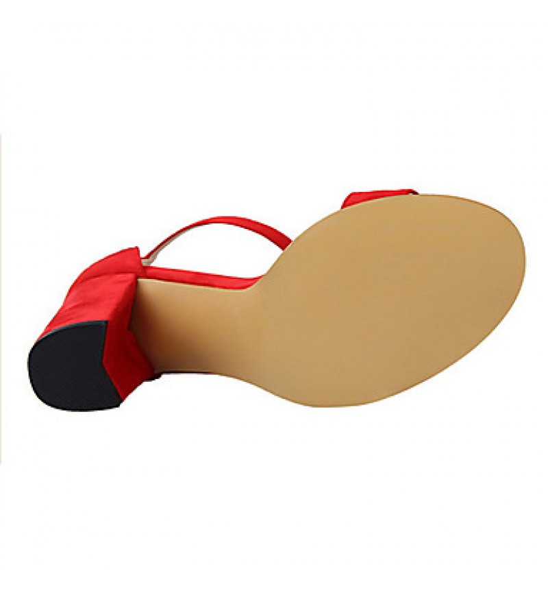 Women's Sandals Summer Sandals Fleece Casual Chunky Heel Others Black / Pink / Red / Gray / Almond Others