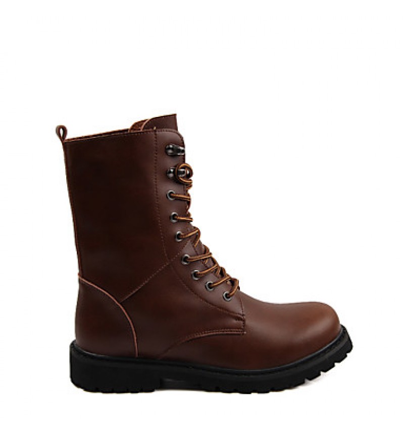 Shoes Outdoor / Athletic / Casual Leather Boots Black / Brown  