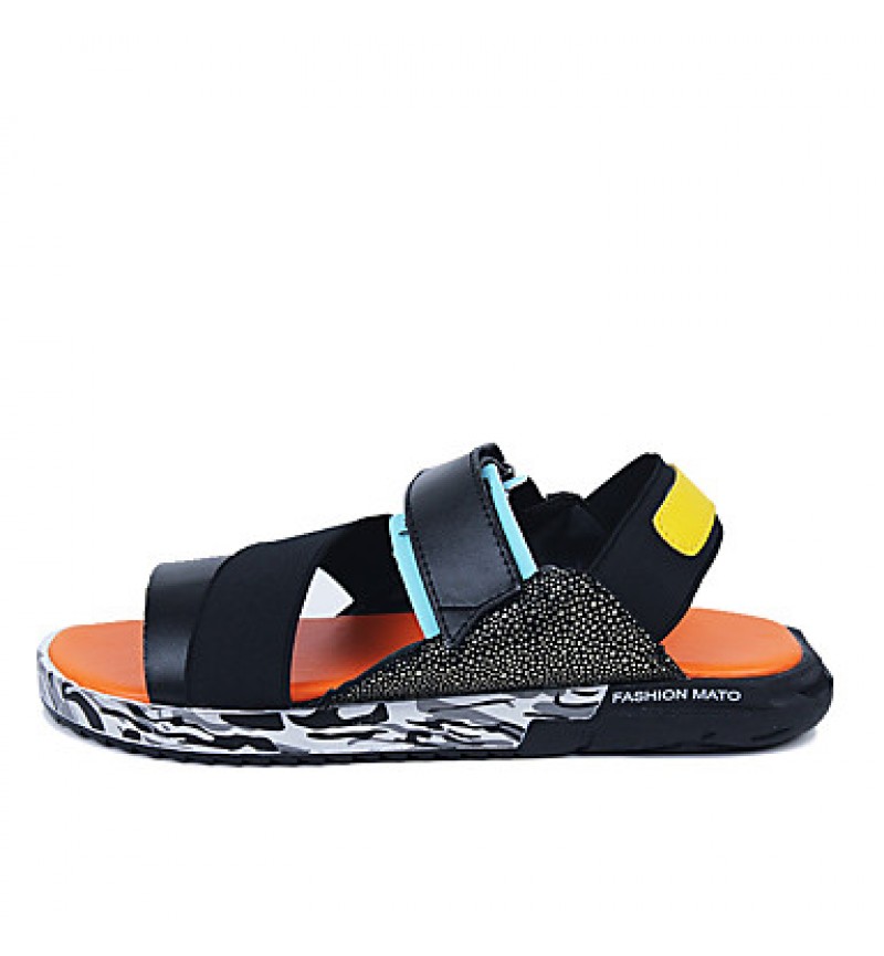 Men's Shoes Outdoor / Office & Career / Work & Duty / Athletic / Casual Synthetic Sandals Black  