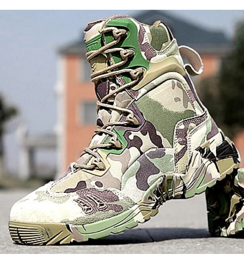 Shoes   2016 Hot Sale Outdoor/Work Leather/Synthetic Camouflage Color Hard-wearing Combat Boots  