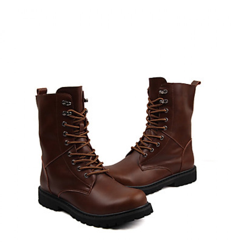 Shoes Outdoor / Athletic / Casual Leather Boots Black / Brown  