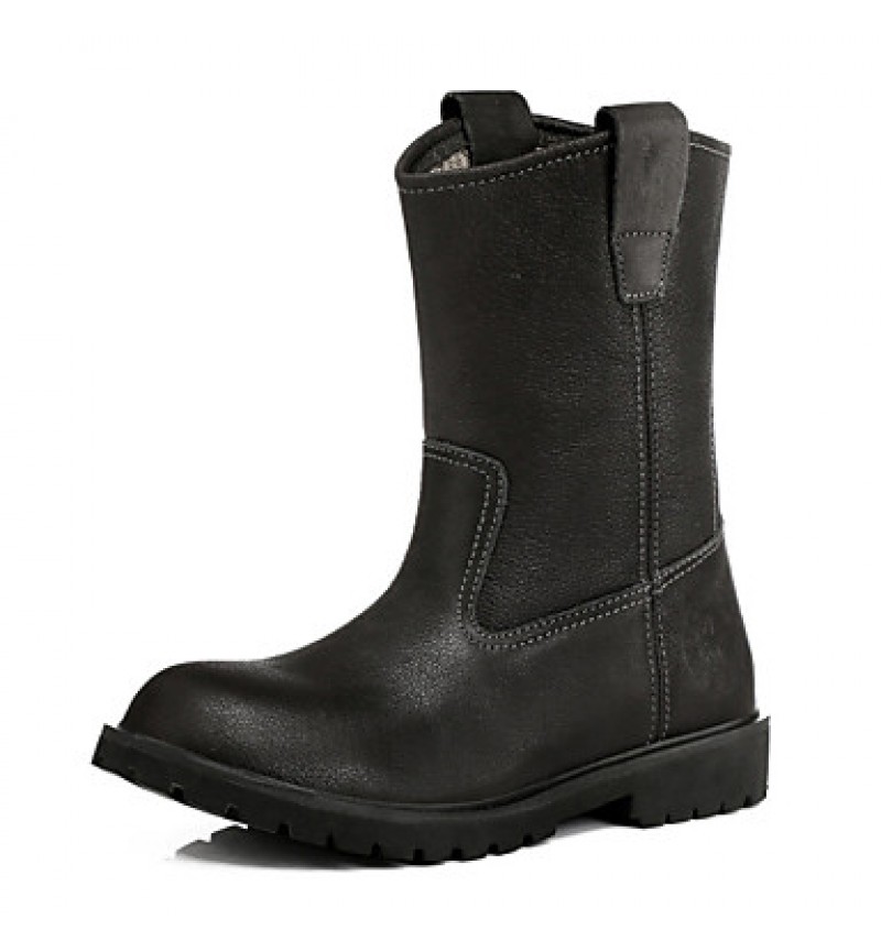 Shoes Outdoor / Athletic / Casual Leather Boots Black / Brown  