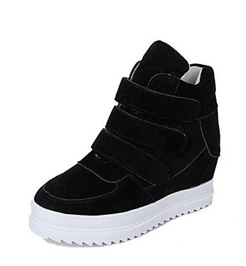 Women's Sneakers Spring / Fall Wedges Fleece Outdoor / Casual Wedge Heel Buckle Black / Blue / Red / Gray Others