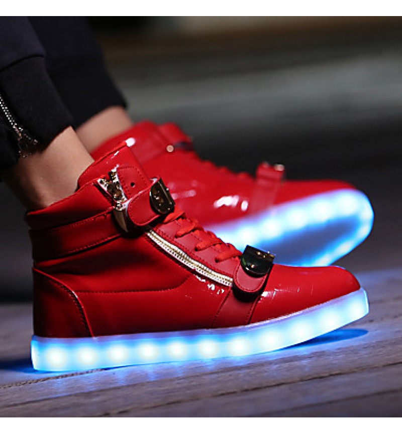 LED Shoes USB Charging Luminous Shoes Women's Casual Shoes Fashion Sneakers Black / Blue / Red / White