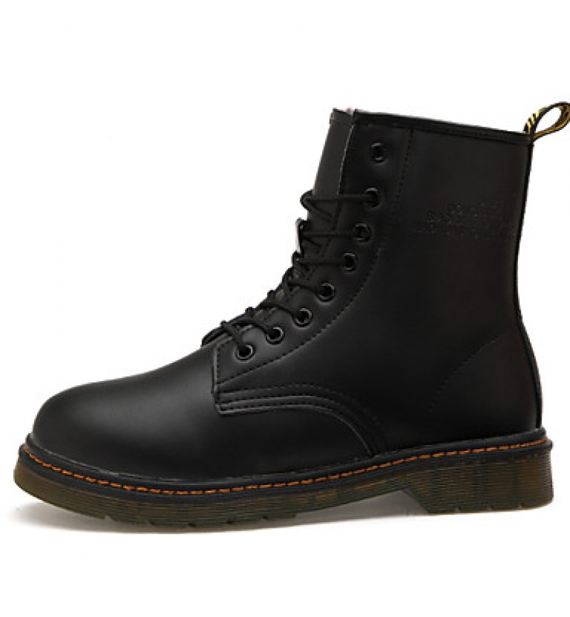 Shoes Outdoor / Office  Career / Casual Leather Boots Black  