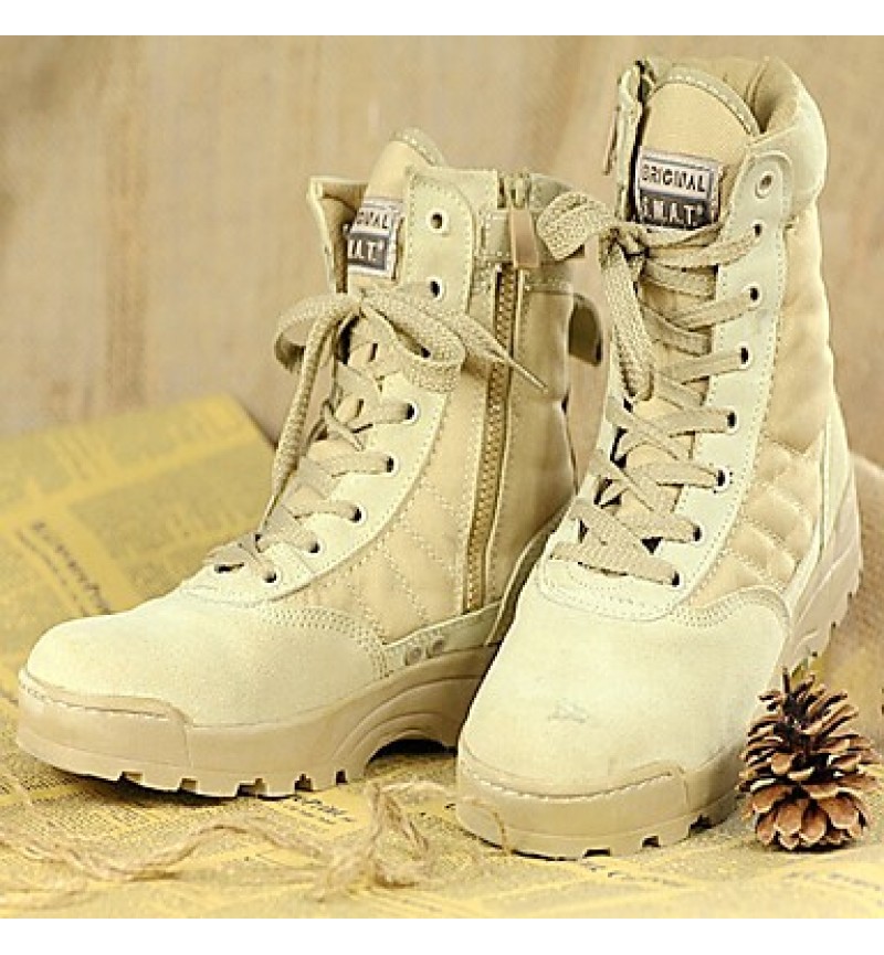 Shoes   2016 Hot Sale Outdoor/Work Leather/Synthetic Hard-wearing Combat Boots Black / Beige  