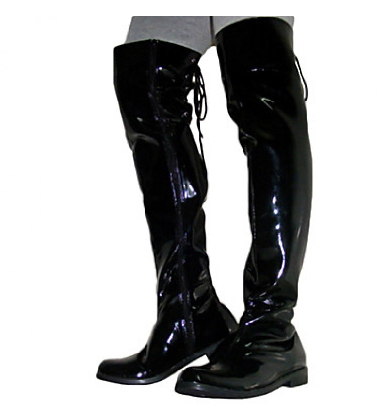 Shoes Outdoor / Office  Career / Party  Evening / Dress / Casual Patent Leather Boots Black  